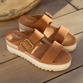 Women Diana Mule Buckle Wedge Sandal