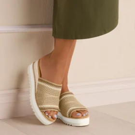 Women Diana Mule Wedge Sandal